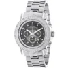Oversized Men's Diamond Watch 0.25ct Black MOP Luxurman Escalade W Chronograph