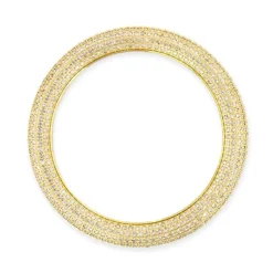 Pave Diamond Watch Bezel For Joe Rodeo Master Yellow Gold Tone 6ct