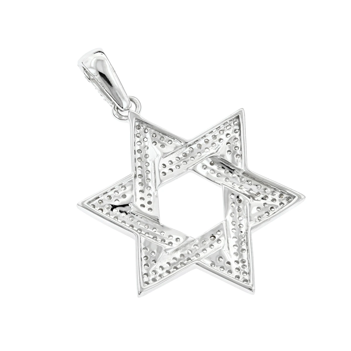 Sterling Silver Star Of David Diamond Pendant 0.63ct - Image 2