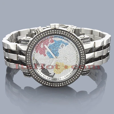 Two Tone Joe Rodeo Diamond JoJo Watch 1.75ct World Map - Image 2