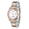 Two Tone Rose Gold Plated Women's Diamond Watch 1.5ct Luxurman Tribeca