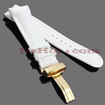 Joe Rodeo Leather Watch Band 24mm White