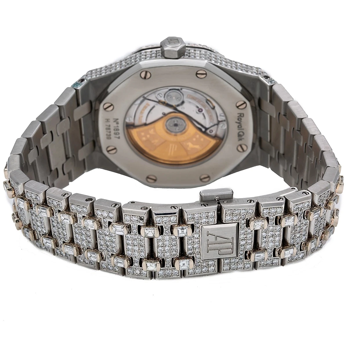 41mm Audemars Piguet Royal Oak Bust Down Men's Diamond Watch 29.75ct - Image 2