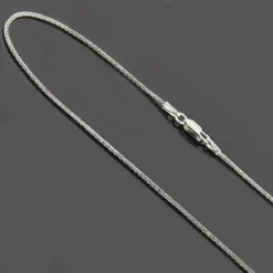 Wheat Chain Solid 14K White Gold - Solid 1mm 18"