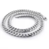 10K White Gold Miami Cuban Link Chain In 22-40in 11mm