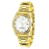 Women's Diamond Watch Yellow Gold Plated Luxurman Tribeca 1.5ct