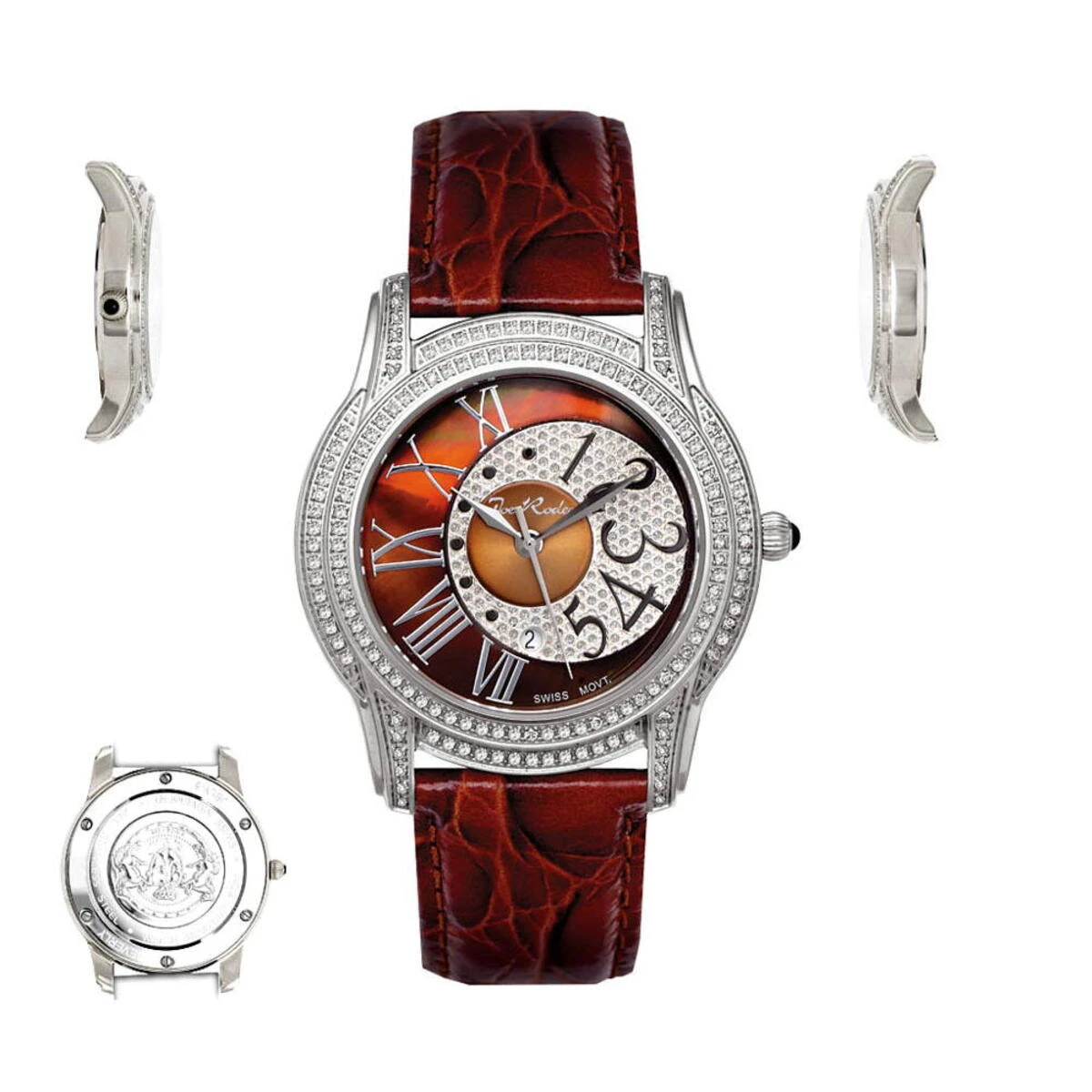 Women's Joe Rodeo Diamond Watch 1.35ct Chocolate Beverly - Image 6