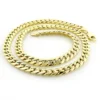 9mm 10K Yellow Gold Miami Cuban Link Curb Chain For Men 20-40in