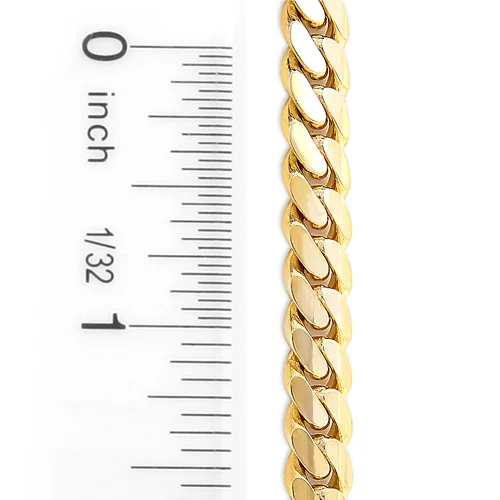 Men's Luxurman Solid 14K Yellow Gold Miami Cuban Link Chain 5mm 22-40in - Image 3