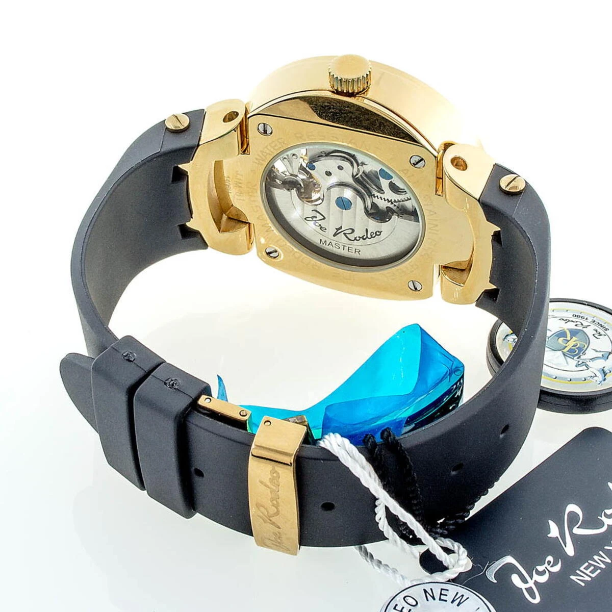 Yellow Skeleton Watch By Joe Rodeo Master 2.2ct Diamond Watches For Men - Image 4